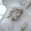 A statue of Christ carrying the cross.