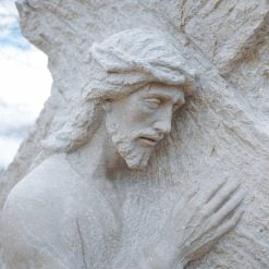 A statue of Christ carrying the cross.